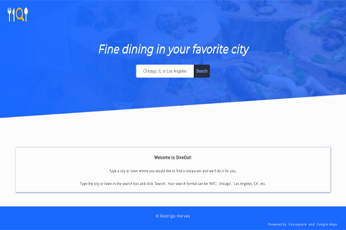 DineOut - restaurants search engine app