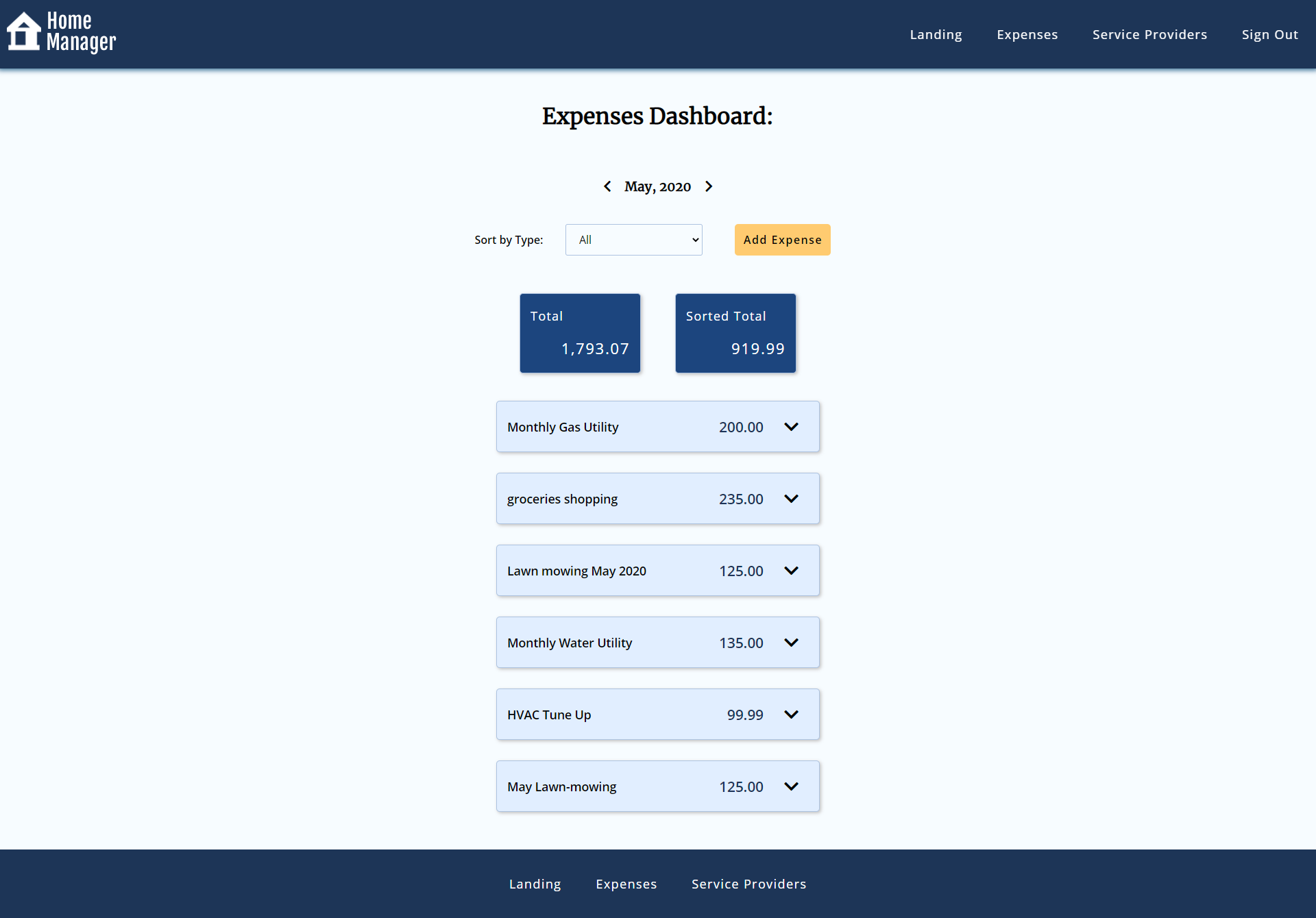 HomeManager - home expenses and service providers manager app